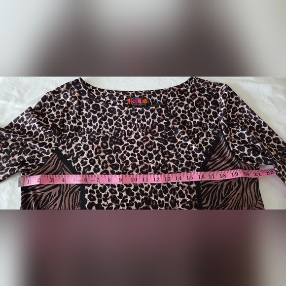Isle by Melis Kozan Animal Print Dress – 3/4 Sleeve Size XL - Picture 6 of 8